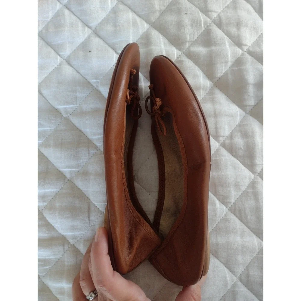 Bagllerina Travel Foldable Shoes BALLERINA Leather Ballet Flats Size 36 Paris